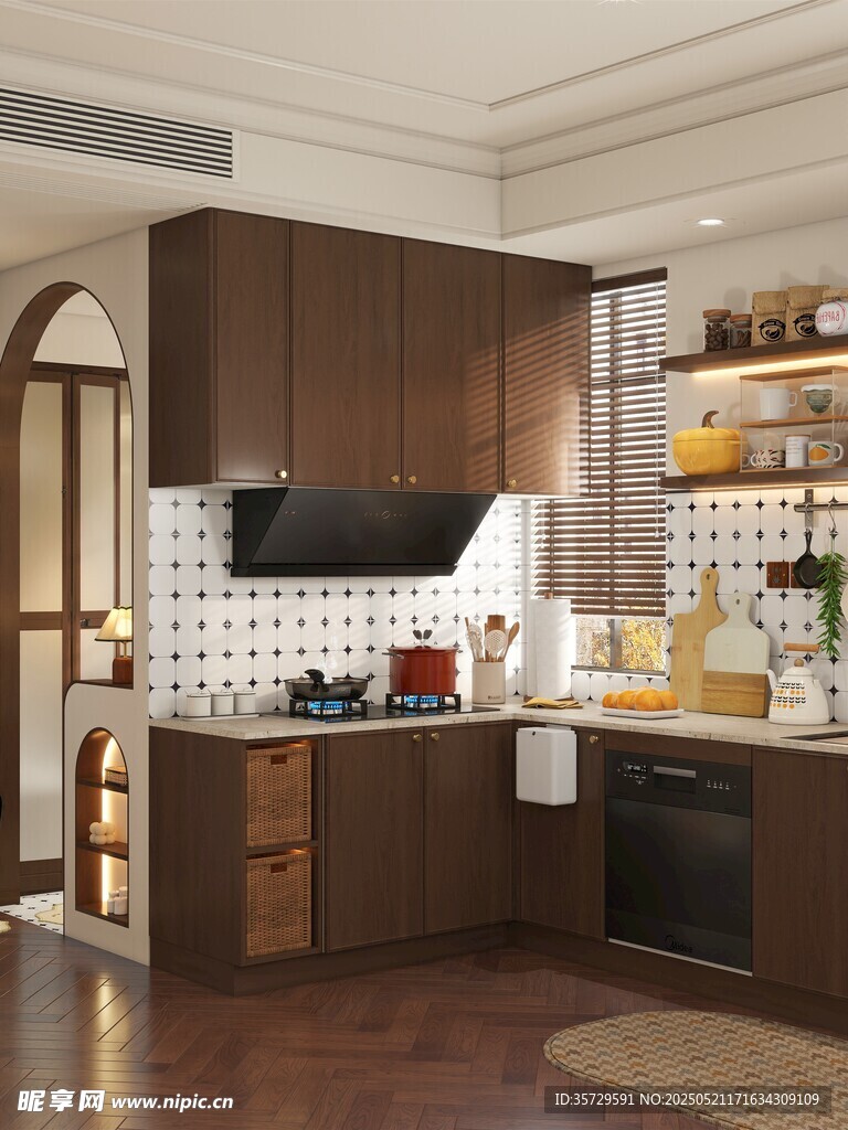 现代风格开放式厨房空间