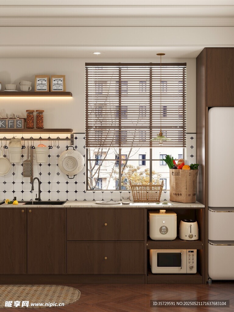 现代简约风温馨厨房一角