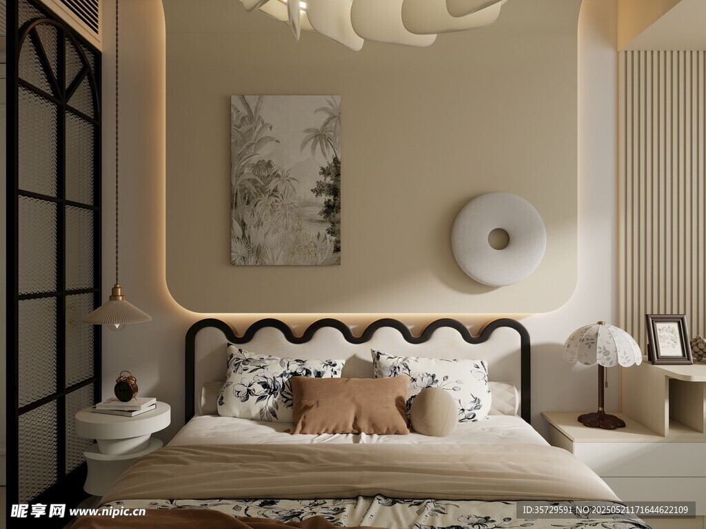 现代简约风温馨卧室一角