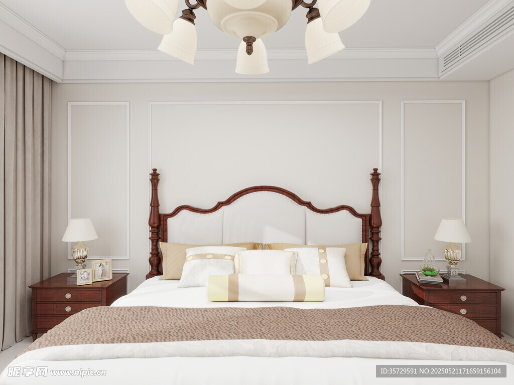 简约优雅的现代卧室空间