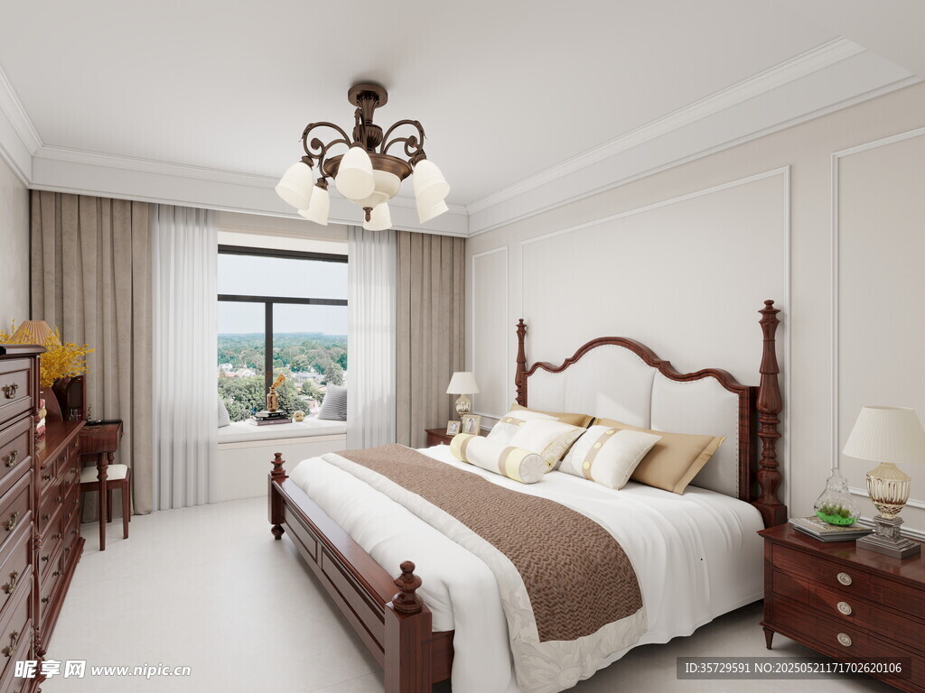 简约优雅的现代风格卧室