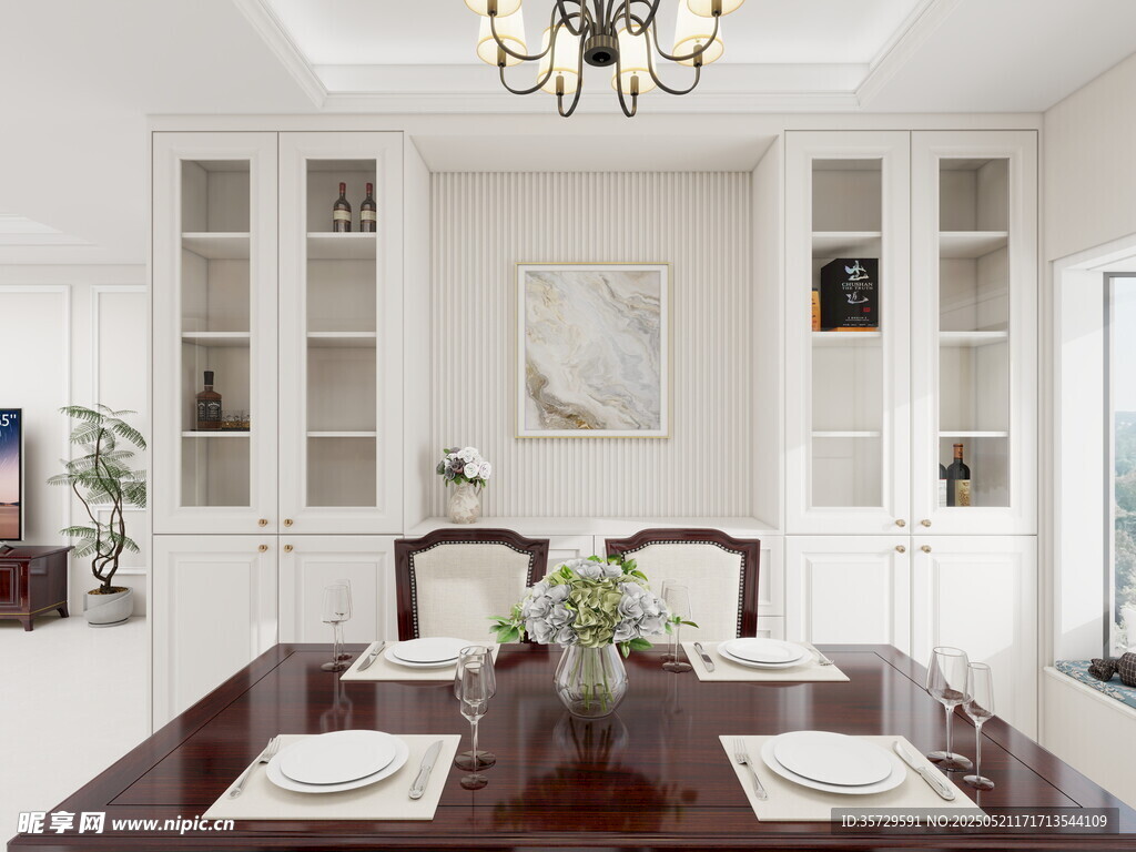 现代简约风餐厅优雅场景