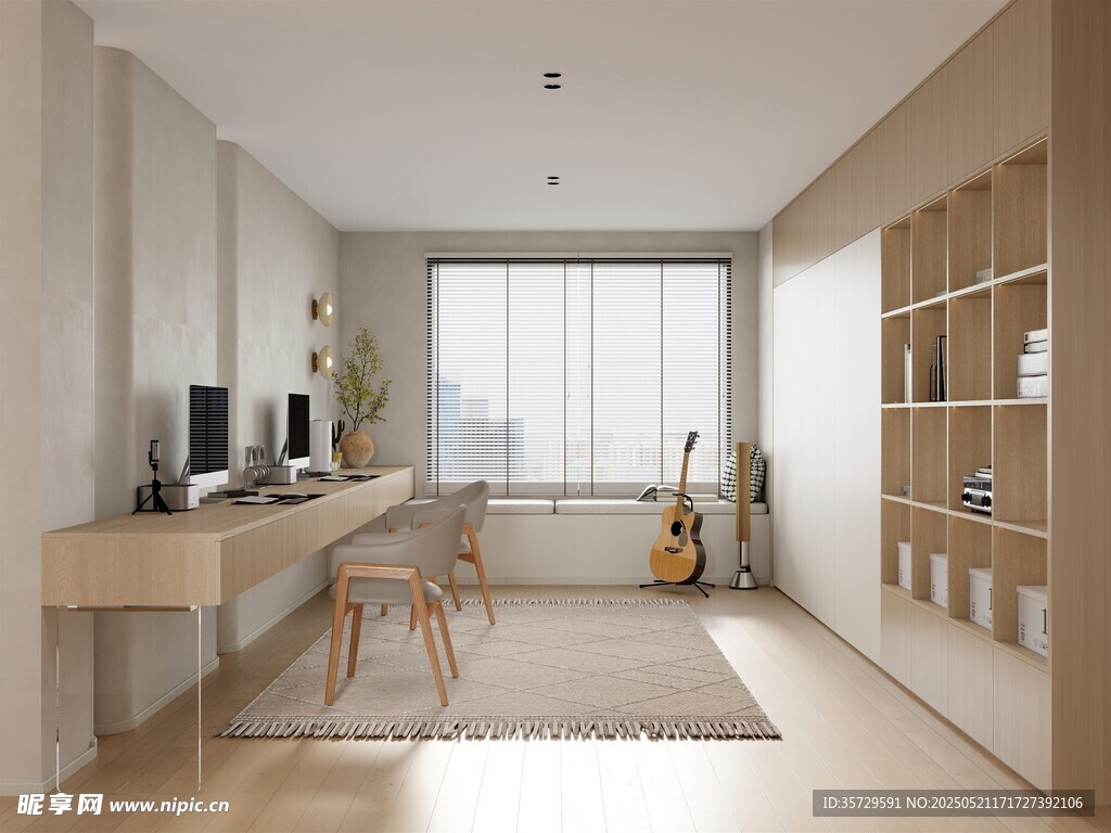 简约现代风书房室内空间