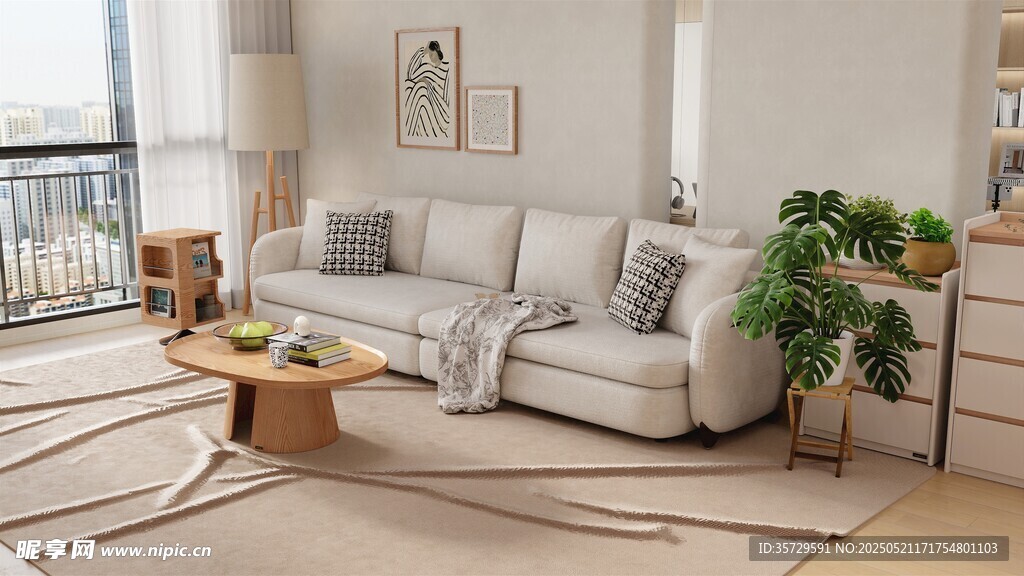 现代简约风温馨客厅一角