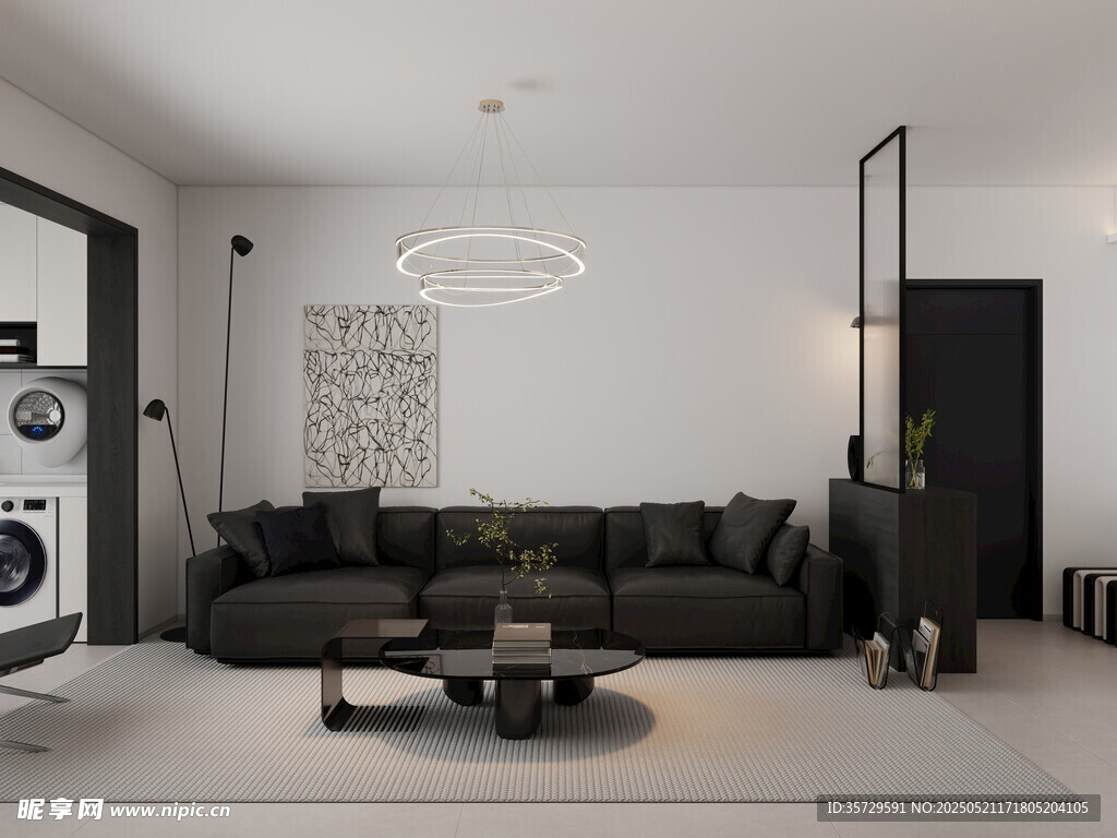 现代简约风客厅室内场景