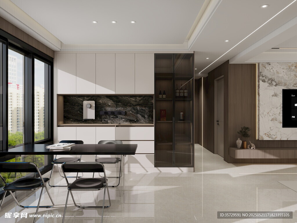 现代简约风格的宽敞客厅