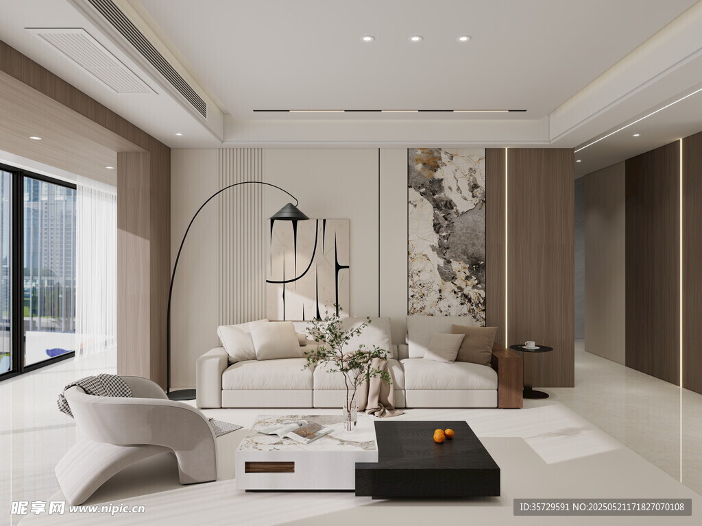 现代简约风客厅室内设计