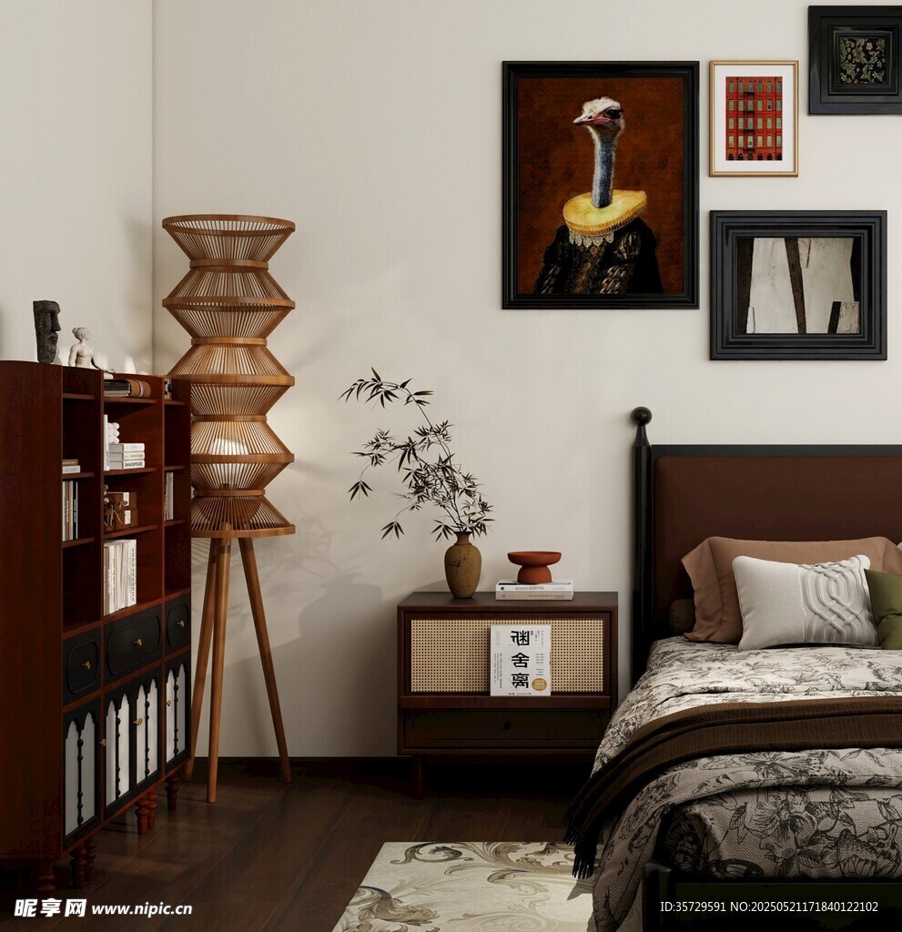 现代简约风卧室温馨一角