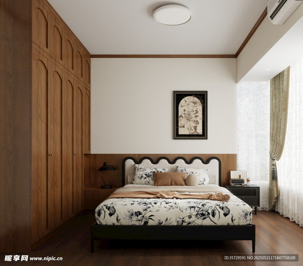 简约温馨卧室室内场景