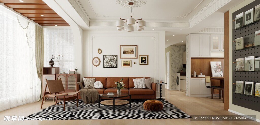 现代简约风客厅室内场景