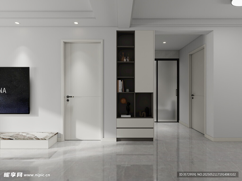 现代简约风客厅走廊空间