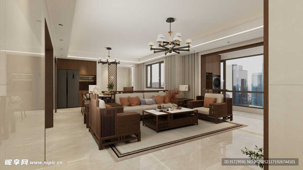 现代风格豪华客厅空间