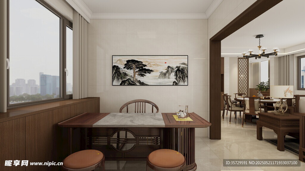 现代简约风餐厅室内场景