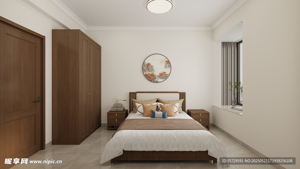 简约现代风格温馨卧室