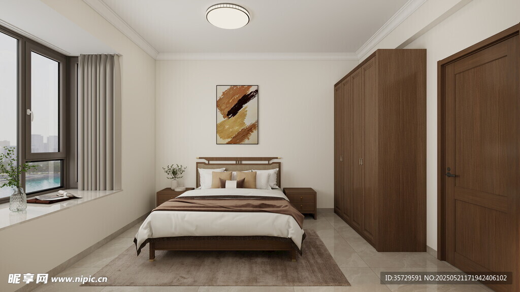 简约现代风格温馨卧室