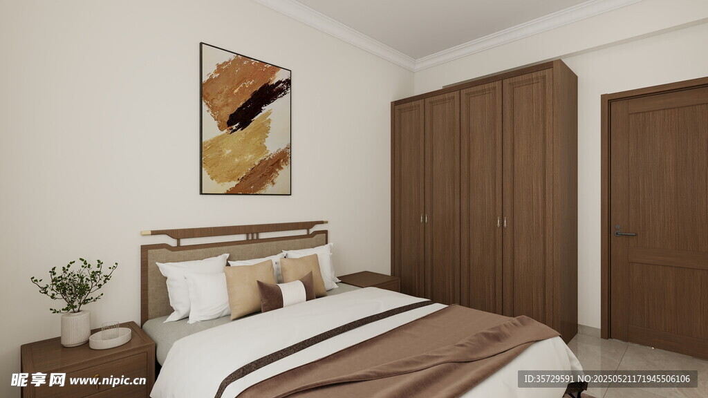 简约现代风格温馨卧室空间