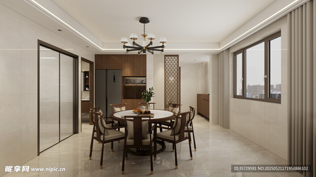 现代简约风餐厅室内场景