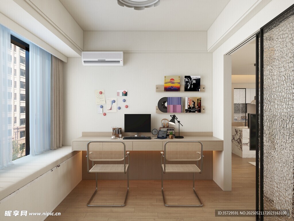 简约现代风家庭办公区域