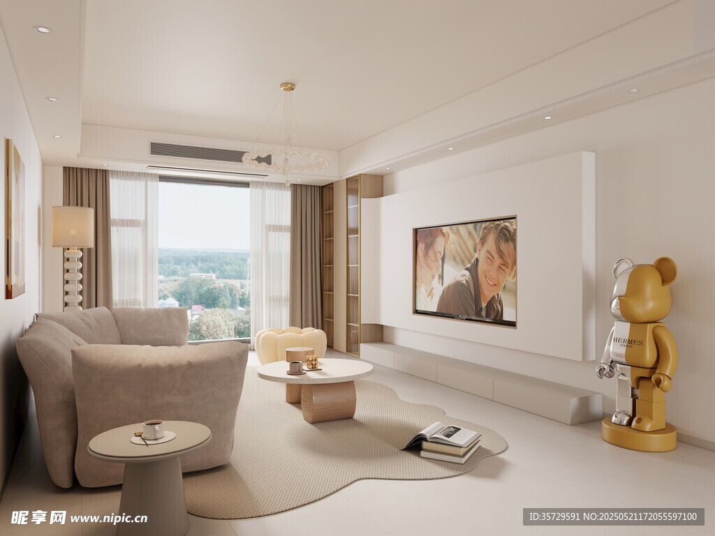 现代简约风客厅室内场景