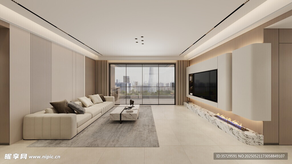 现代简约风客厅室内设计