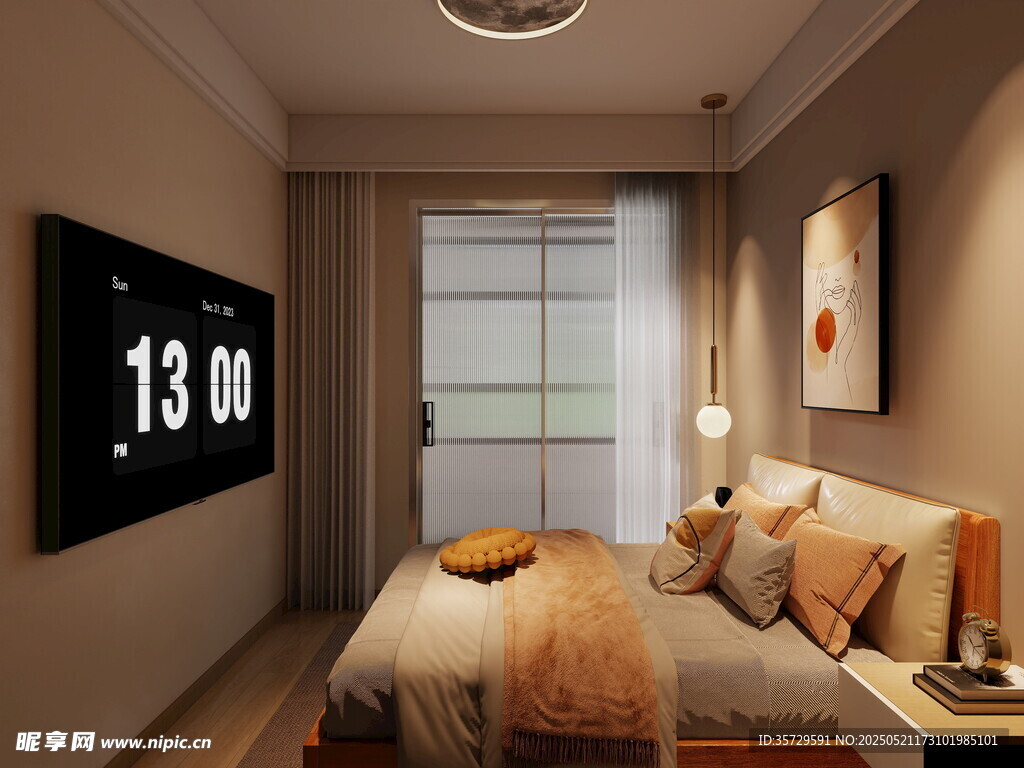 温馨卧室一角展示