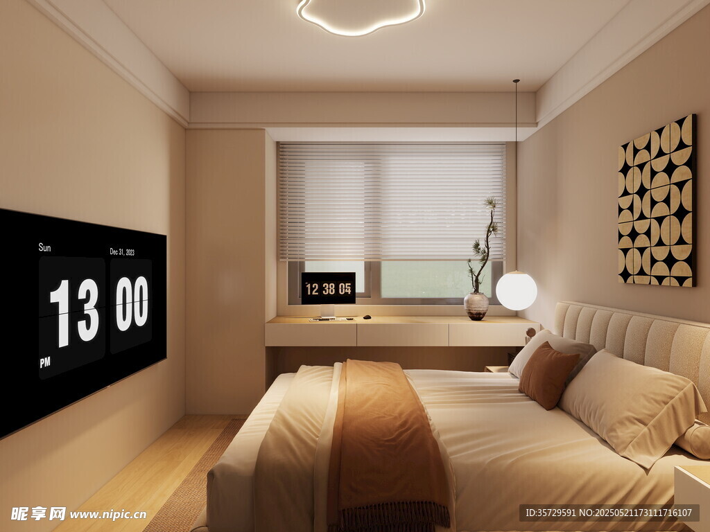 现代简约风温馨卧室一角