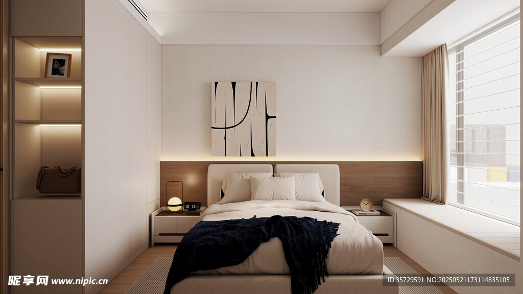 简约现代风温馨卧室空间
