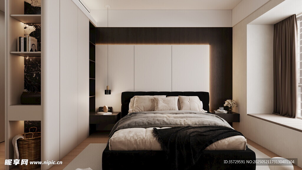 现代简约风格卧室一角