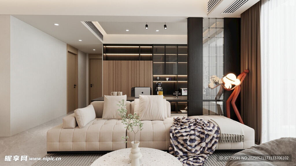 现代简约风客厅室内设计