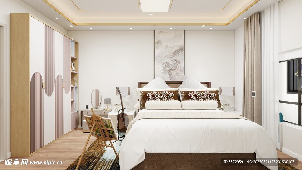 现代简约风格温馨卧室