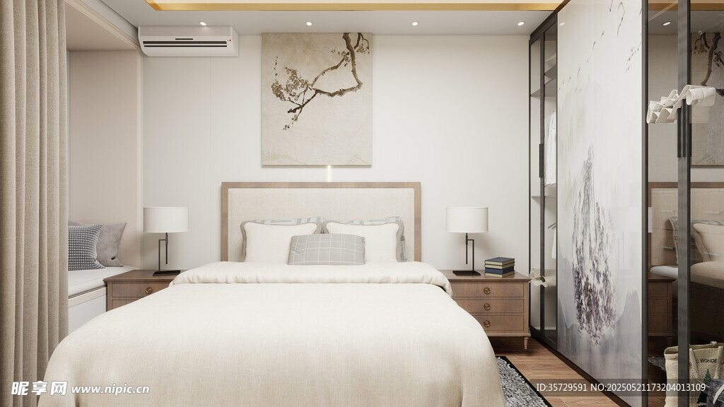 简约现代风格温馨卧室空间