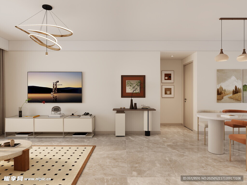 现代简约风客厅室内设计