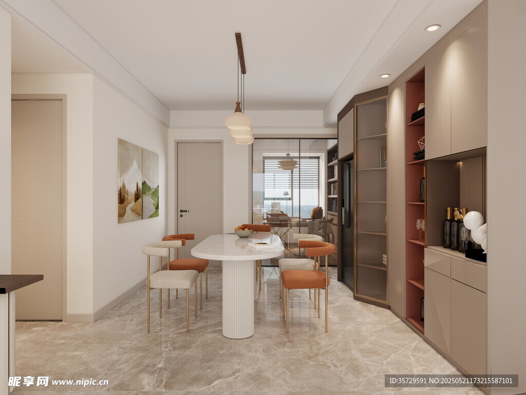 现代简约风餐厅室内设计