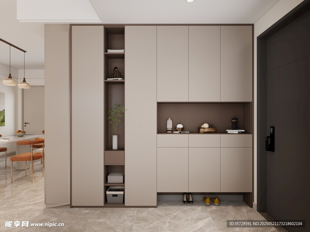 现代简约风格入户鞋柜设计