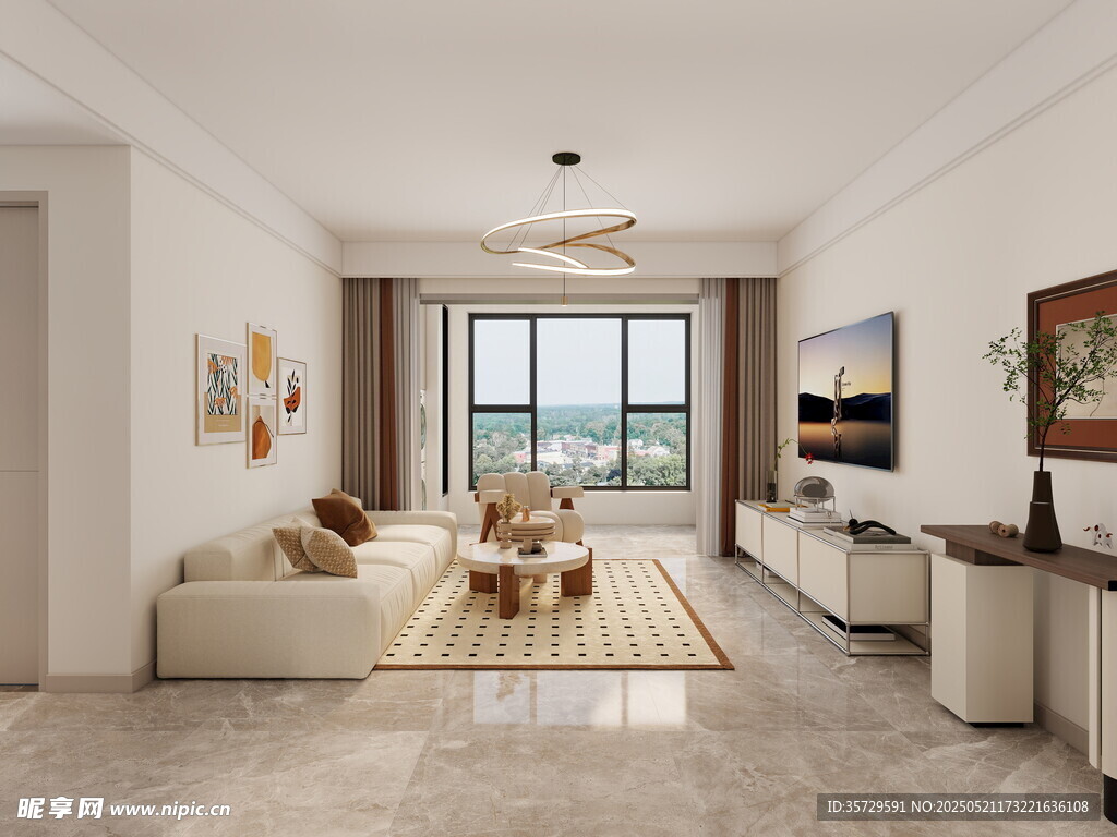 现代简约风客厅室内设计