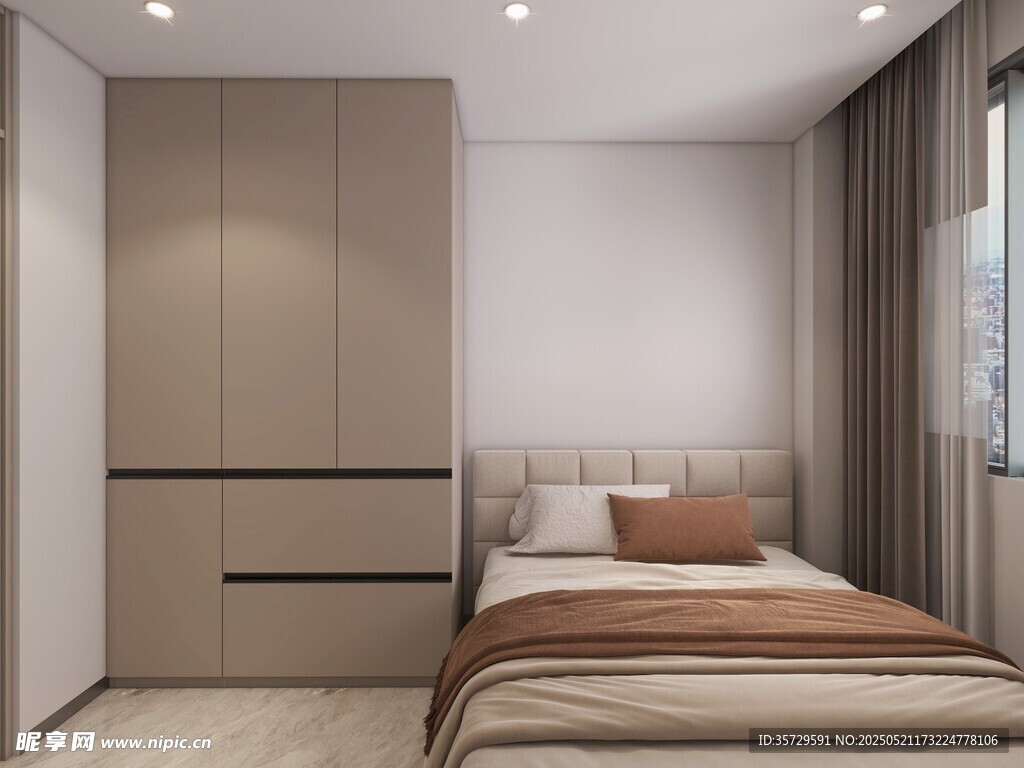 简约现代风卧室温馨空间