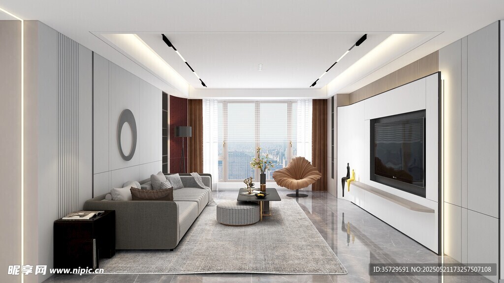现代简约风客厅室内设计