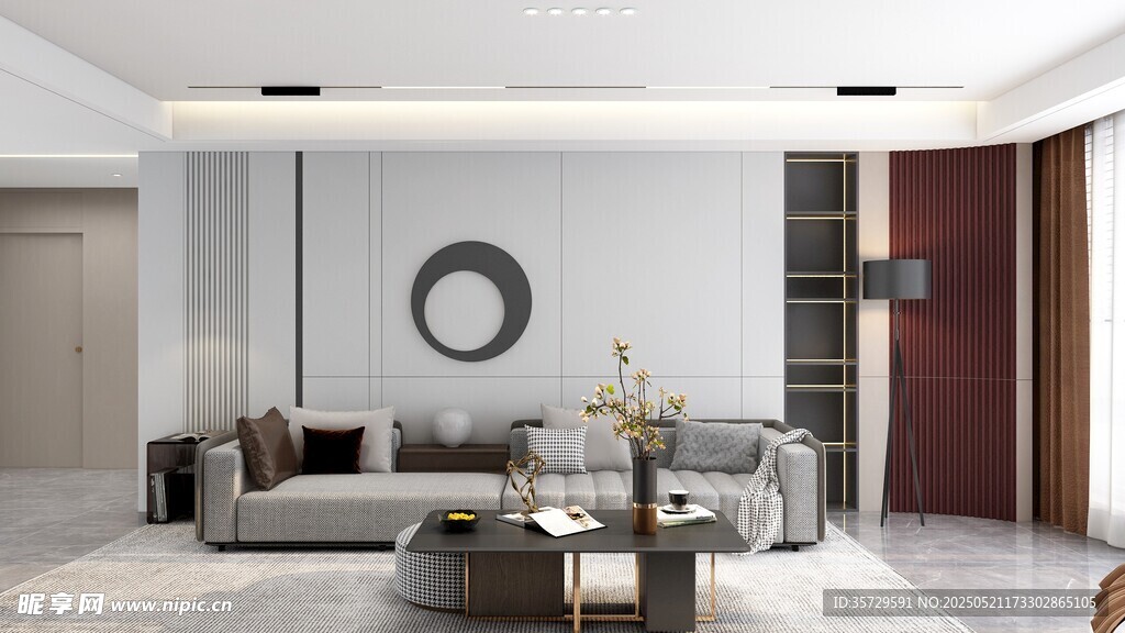 现代简约风客厅室内场景