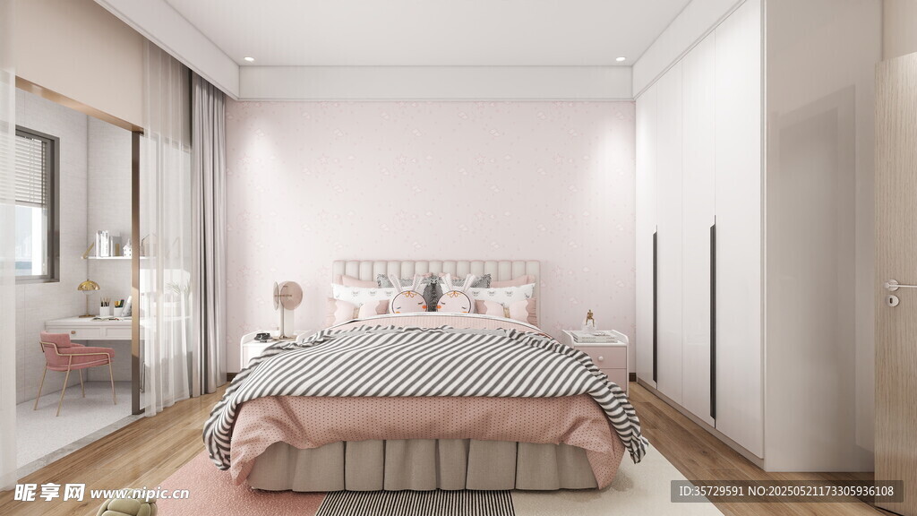 简约现代风格温馨卧室空间