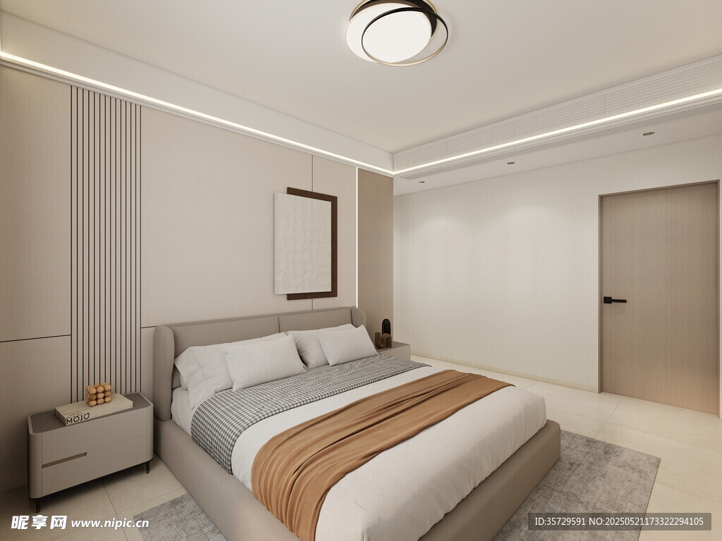 现代简约风温馨卧室空间