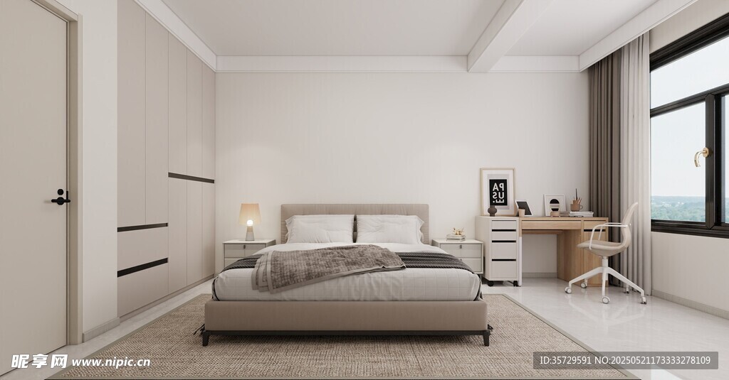 简约现代风格卧室空间