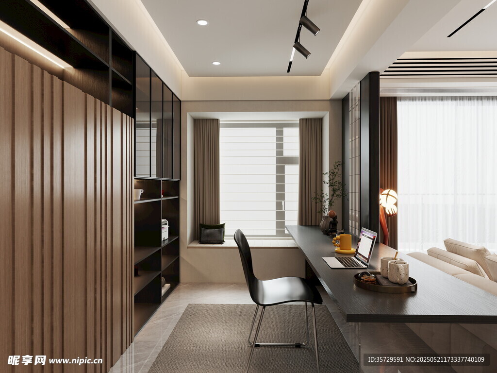 现代简约风格书房空间