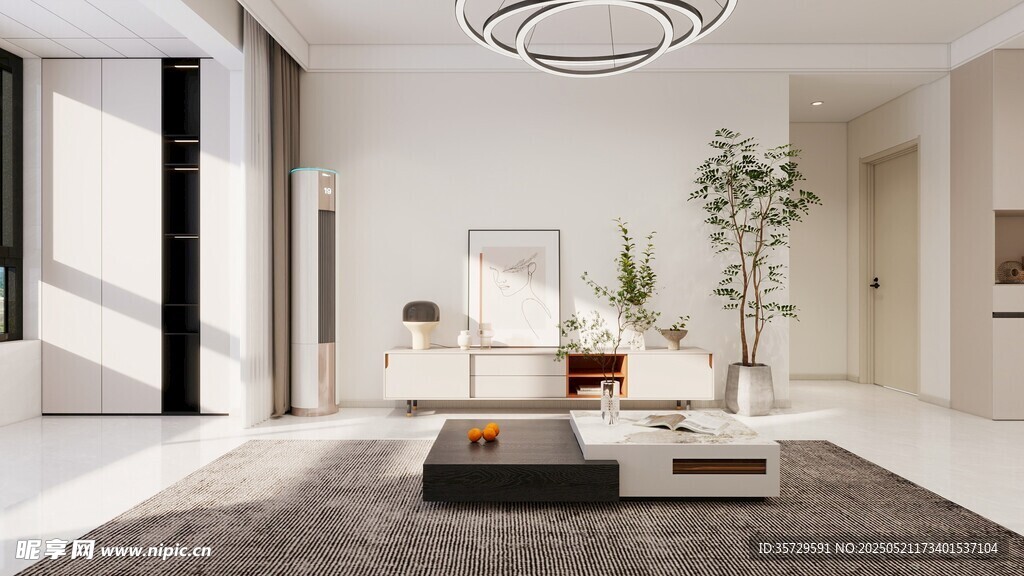 现代简约风客厅室内场景