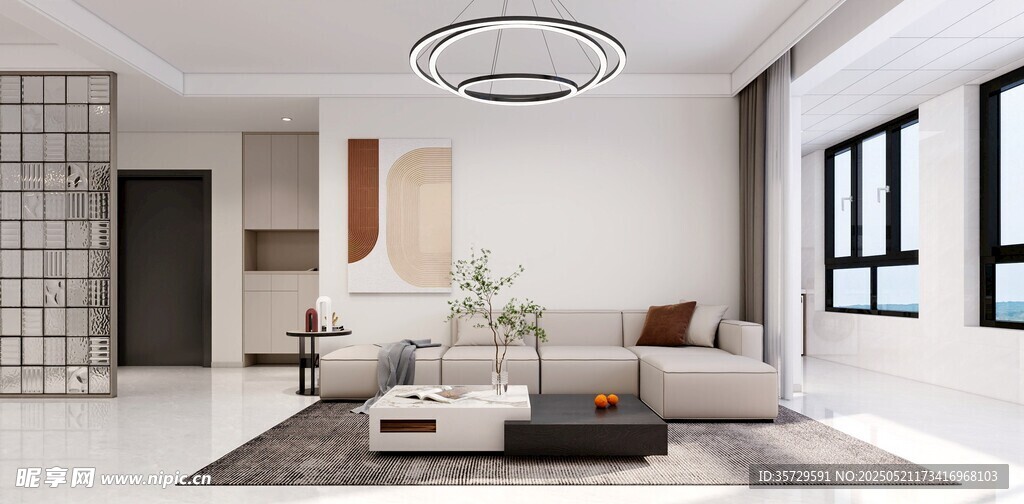 现代简约风客厅室内设计