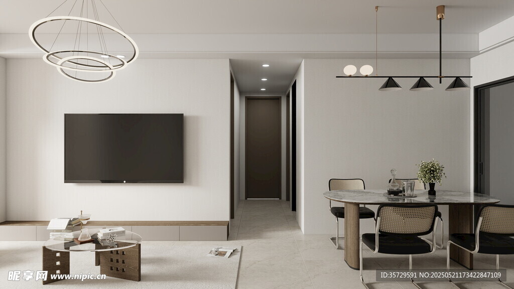 现代简约风客厅室内场景