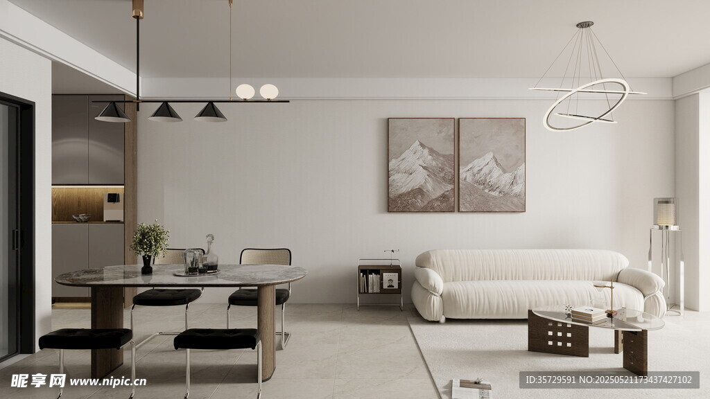 简约现代风客厅室内场景