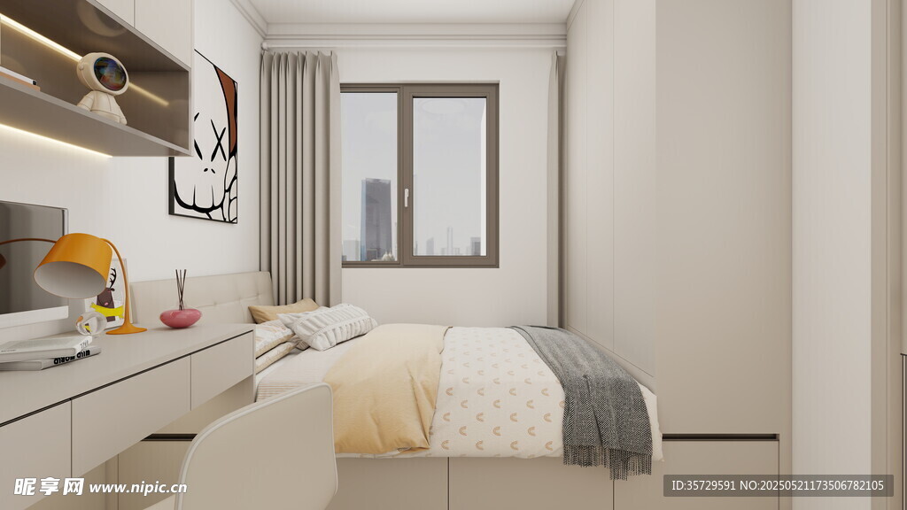 简约现代风格温馨卧室