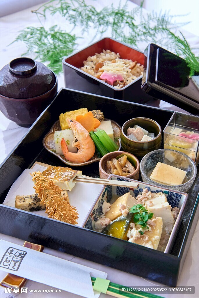 日式精致便当美食展示