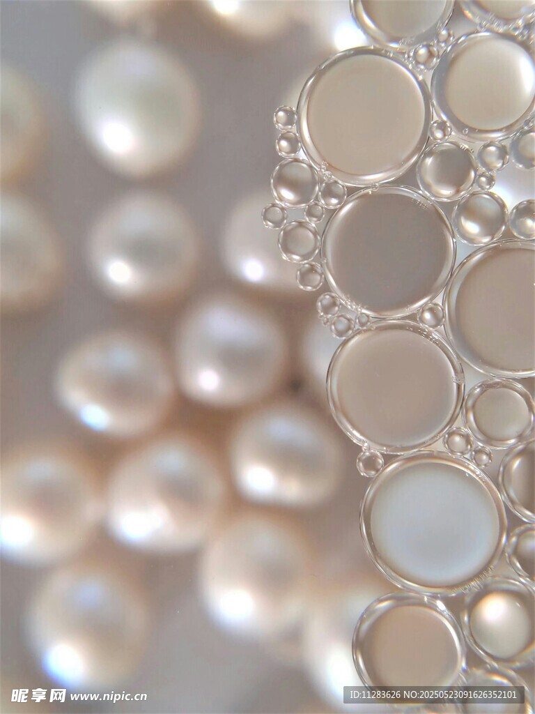 梦幻珍珠气泡特写