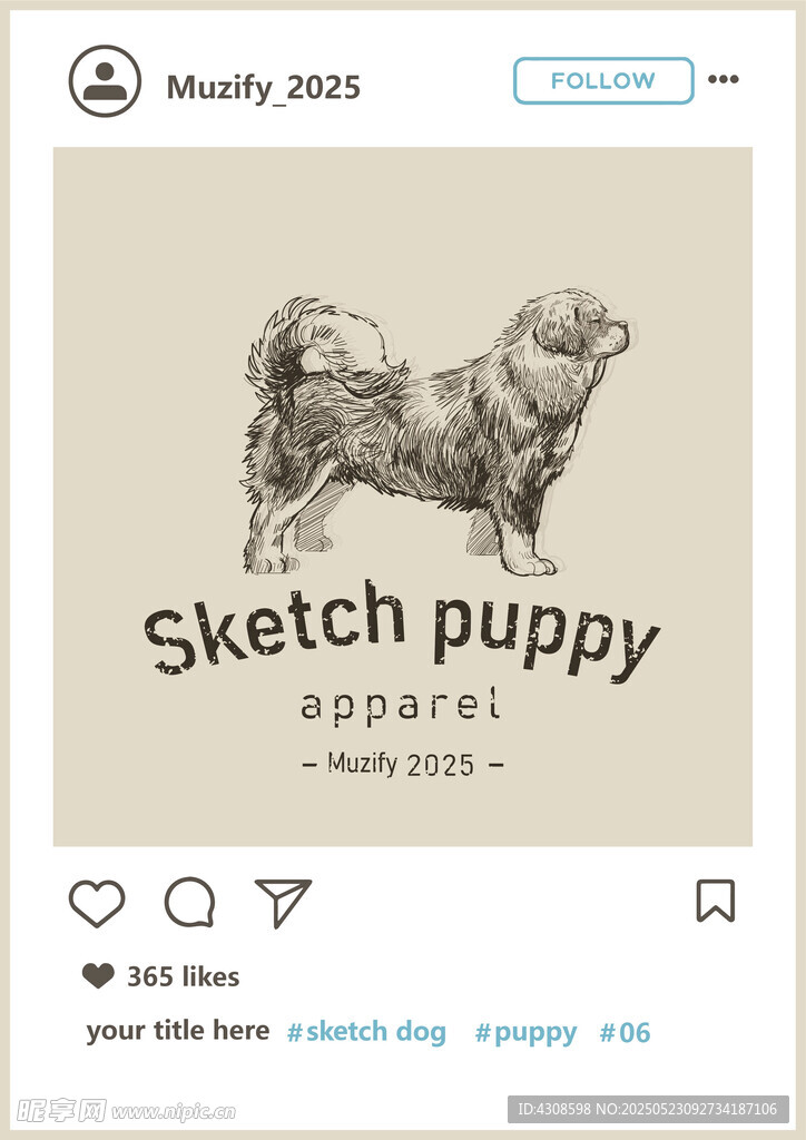 诺福克梗 手绘稿